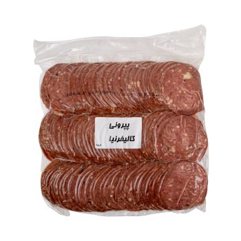 خرید پپرونی اسلایس کالیفرنیا 90 درصد یک کیلویی تانیس